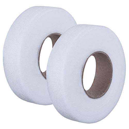 2 Pack Fabric Fusing Tape, 27 Yards Fabric Fusible Fusing Tape Iron-On Hem Tape No Sew Hem Tape
