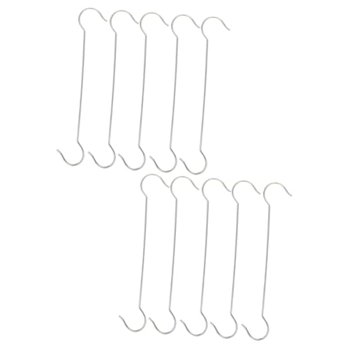 FONDOTIN 10個 字形プランターフック 耐久ステンレス製 大型フック 滑らか表面 落下防止 鳥の餌箱 鉢植えハンギング用 ガーデンバスケット対