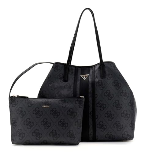 GUESS bolso shopper Victtoria 2 in 1 Tote Coal Logo gris oscuro