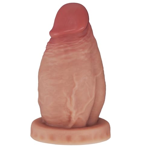 Image of 3.9'' Diameter Huge Thick Dildo, 8.26 inch Silicone Gaint Girth Dildos, Butt Plug Sex Toy for Anal Stretcher, Extra Large Monster Dildo No Balls for Advanced Player