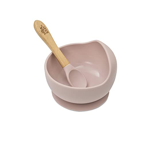 Miniatura 4 de Interbaby - Bol Bebe Ventosa Silicona Bol Bebe Antivuelco Y Cuchara Bebe Aprendizaje Cuenco Ventosa Bebe Antideslizante, Cómodo Silicona Suave, Antibacterias, Sin Bpa Rosa Maquillaje
