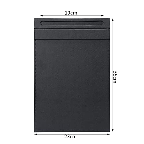 Kingfom Ultra Smooth Leather Clipboard 13" X 9" A4 Paper Folder Office Document Holder Filing Clip Board Hand Black(#1277) #TOP2