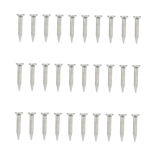 MUCKLILY Galvanized Hardened Nails 310pcs Point Tip Straight Grain for Cement Wall Point Tip