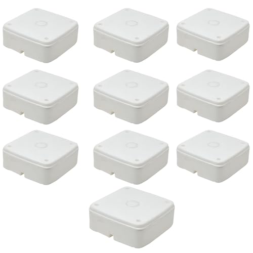 Image of PVC Square Junction Box 4x4 Inches 10 Nos Pack for CCTV Cameras