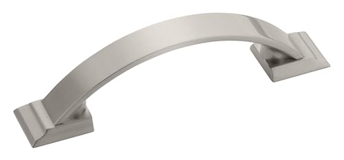 Image of Amerock | Cabinet Pull | Satin Nickel | 3 inch (76 mm) Center to Center | Candler | 10 Pack | Drawer Pull | Drawer Handle | Cabinet Hardware