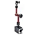 AGPtek 3-Joint Red Adjustable Magnetic Base Holder for Digital Dial Indicator