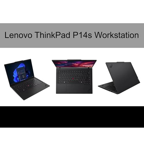 Image of Lenovo Thinkpad P14s Mobile Workstation 14.0 inch 60Hz IPS WUXGA Display (AMD Ryzen AI 7 350, AMD Radeon 860M Shared, 64GB DDR5, 1TB PCIe SSD, Backlit KB, Fingerprint, Win 11 Pro) w /DKZ USB Port Expander
