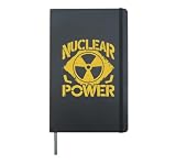 Nuclear Power Energy NUCLEAR POWER Funny Atomic Energy Hardcover Journal, Black