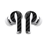 SopiGuard Sticker Skin for 2025 Apple AirPods Pro 3 Earbuds Vinyl Wrap (Carbon Black)