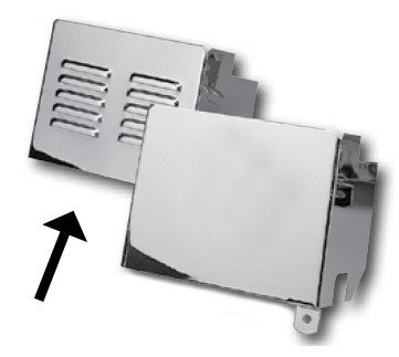 Coperchio batteria con fenditure cromato per
