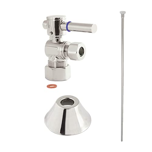 Kingston Brass CC53306DLTKF20 トリムスケープ 配管 トイレトリムキット 外径5/8インチ x 3/8インチ Comp、光沢ニッケル