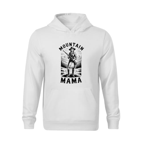 Kids Retro Mountain Mama Boys Girls Lightweight Kangaroo Pocket Fleece Hoodies2