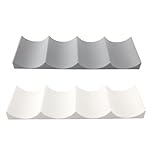 NVUGFJ 2 Stück Flaschenhalter Kühlschrank,Weinregal Stapelhilfe für Flaschen und Dosen,Bier Halter Trinkflaschen Regal und Getränke Organizer Kühlschrank,für Küche Arbeitsplatte(Weiß und Grau)