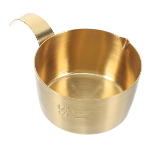 Ciieeo Stainless Steel Espresso Shot Cup with Pour Spout Coffee Measurer Jug for Milk Frothing Container for Lattes and Cappuccinos Accurate Measurement Scale