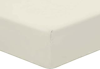 AmigoZone Pollycotton 180 TC Non Iron 25cm Fitted Bed Sheet (Super King, White)