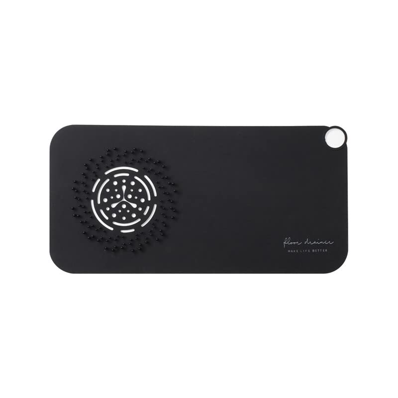 Bath Drain Cover,Silicone Hair Catcher,Bathtub Trap for Shower (Black)