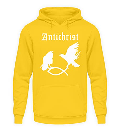 Sweat à capuche Antichrist streetwear gothique corbeaux et poisson chrétien