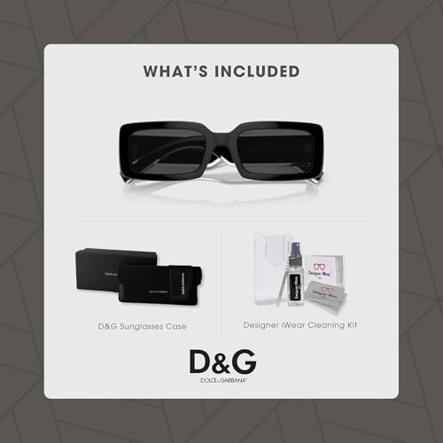 Dolce & Gabbana DG6187 Rectangle Sunglasses for Women + BUNDLE With Designer iWear Eyewear Kit2