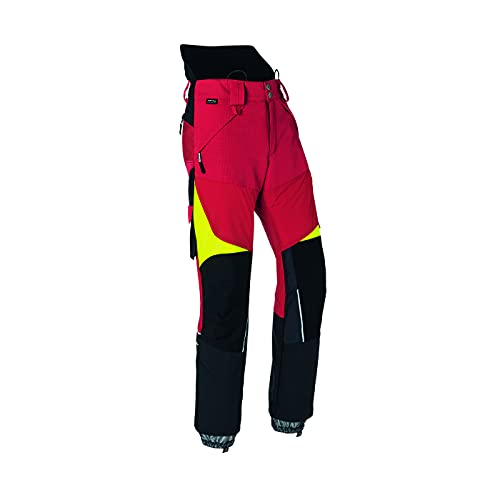 KÜBLER Schnittschutzhose Pro | KWF-Profi | Schnittschutz Klasse 2 | Cordura® verstärkt | wasserabweisend | schmutzabweisend | atmungsaktiv | Farbe:rot/warngelb | Größe: S-78