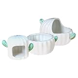 UPKOCH 3pcs Hamster Hut - Hideaway House Bathtub Box Sand Bath Container Bathing Bowl Toilet for Dwarf Hamster Mice Gerbils