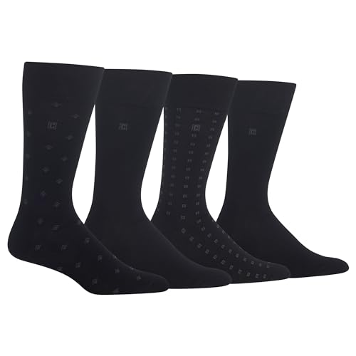 Chaps Men's Diamond Dress Crew Socks - 4 Pair Pack