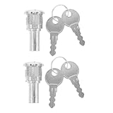 NOLITOY 2 juegos Cerraduras de Metal para Máquina Expendedora con Llaves Planas Seguridad Robusta para Dispensadoras de Chicles y Chuches Instalación Rápida y Duradera para Cubierta