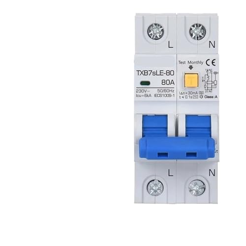 Disjoncteur différentiel AC 220V 80A 30mA pour la protection contre les fuites