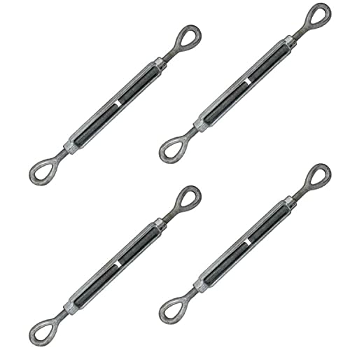 Indusco 93900241 Hot Dipped Drop Forged Galvanized Steel Jaw and Jaw Turnbuckle, 3500 lbs Working Load Limit, 5/8