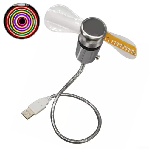 Ventilador de reloj USB con suministro de aire mecánico y dirección flexible, para el hogar, la oficina y los viajes (colorido)