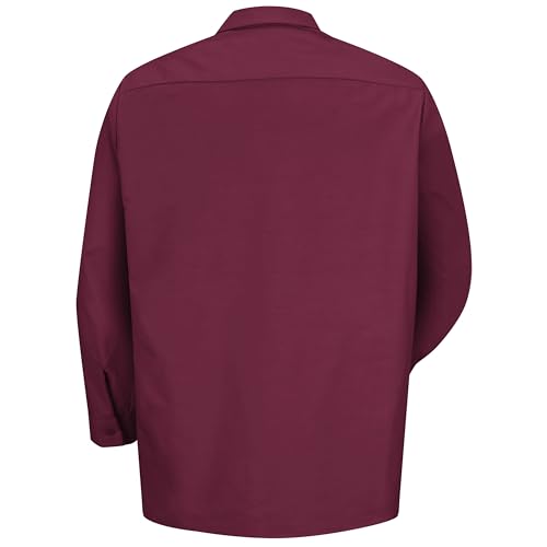 Image of Red Kap Men's Long Sleeve Industrial Work Shirt | Moisture Wicking Button Up, Wrinkle Resistance Fights Fading & Stains
