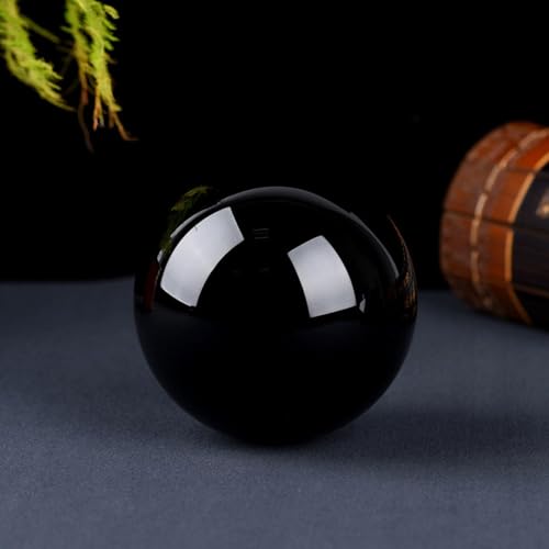 Obsidienne noire en boule décorative de 12cm pour maison - 2