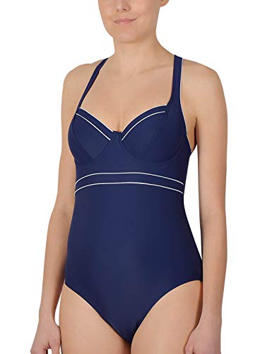 Preisvergleich Produktbild Naturana Badeanzug mit Bügel 73185 Gr. 44 B in Marine-weiß