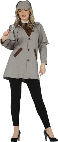 FIESTAS GUIRCA Disfraz Detective Privado Mujer - Disfraz Victorianopara Mujer Talla S 36-38