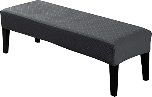 RTSFKFS Noël Housse De Banc De Couvertures De Protection De Gris pour Salle À Manger, Stretch Bench De Bancs De Siège pour Salon, Cuisine Et Chambre À Coucher, Protecteur De Banc De Salle À Manger Cover