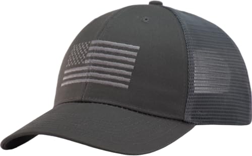 Image of TSSGBL USA Flag Trucker Hat - OSFM & XXL Big Head Fit, Adjustable Mesh Snapback American Patriotic Baseball Cap