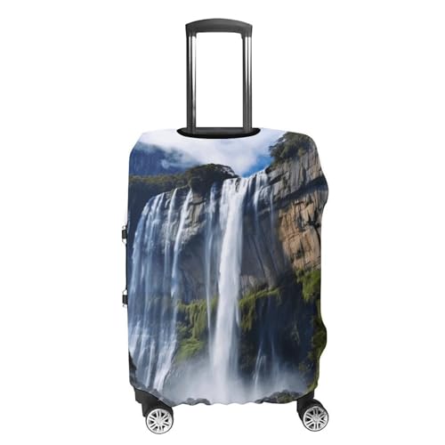 Beautiful Waterfall Luggage Cover, Elastic Luggage Protector Fits 19-32in Suitcases, Washable & Anti-Scratch Suitcase Cover for Men Women S4