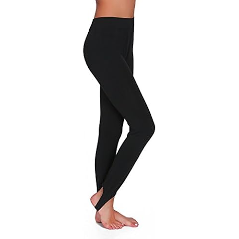 FUTURO FASHION Womens Opaque Stirrup Leggings Thermal Thights LS Black 14 Cover