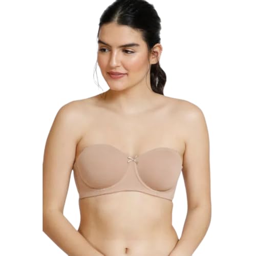 Image of BEWILD Women Balconette Bra | Lightly Padded Comfort | Soft Breathable Cotton Fabric | Seamless Design | Wirefree Comfort | Supportive Fit | Stylish Underwear
