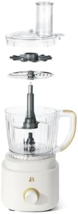 Exploded view of Beautiful 10-Cup Food Processor components