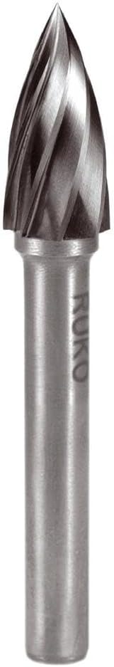 Tungsten Carbide Rotary Burr with Aluminium Teething, G Tree (SPG) Shape, Bright Finish, 6.0 mm Diameter, 58 mm Length, R116025A