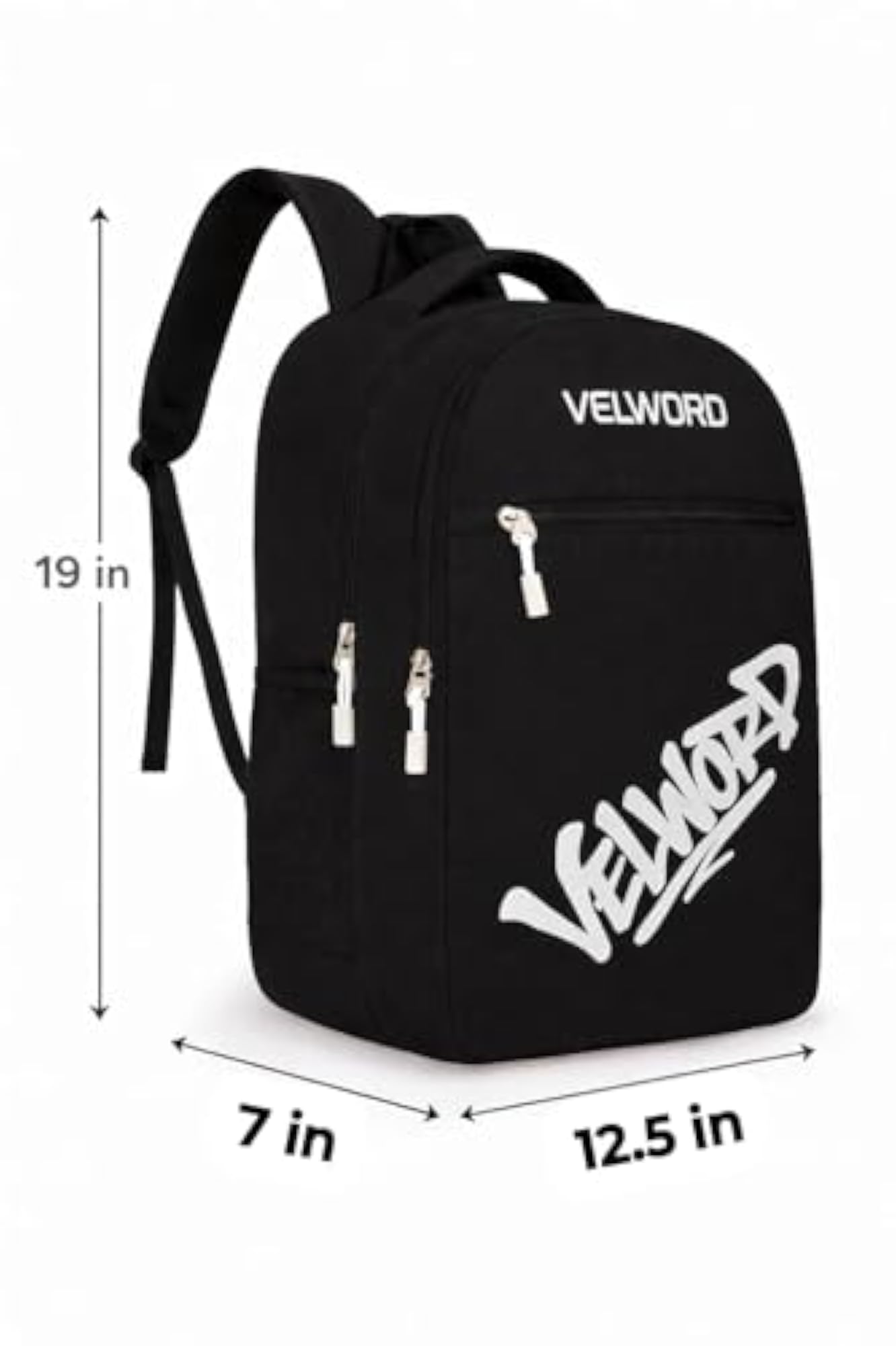 Valex Unisex Black Laptop Backpack, 28L & 19 Inch Compartment