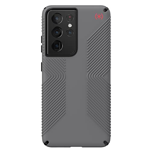 Speck Products Presidio2 Grip Samsung Galaxy S21 Ultra 5G, Graphite Grey/Black/Bold Red - image 2