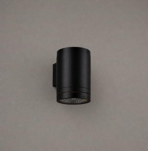 Image of Mufasa 16 Watts Down Light Outdoor Cylinder LED Bulkhead Waterproof IP65 Exterior Wall Light Fixture (Warm White,Aluminium)
