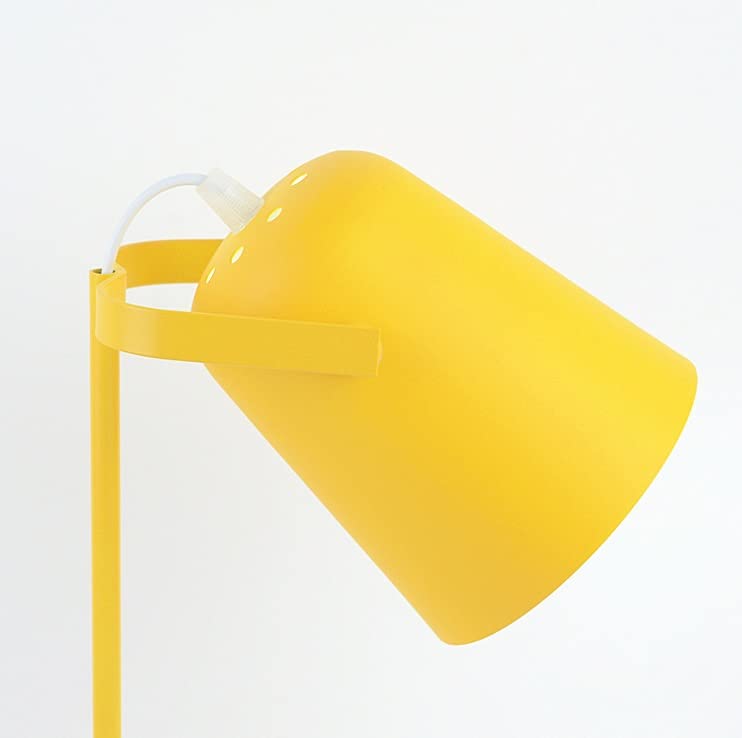 Schreibtischlampen Moderne LED-Tischlampen Eisen-Augenschutz-Schreibtischlampen Student Führte Keine Stroboskopischen Kreativen Mädchen-Nachttischlampen Leselampe Bett(Yellow)