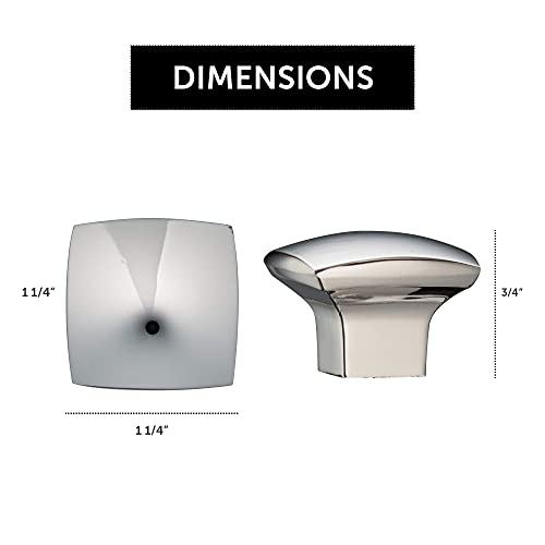 Richelieu Hardware Richelieu Contemporary Cabinet Knob - Polished Nickel Finish - 10 Pack + Complimentary Sw Decor Breakaway Screws, Bp8143 #TOP2