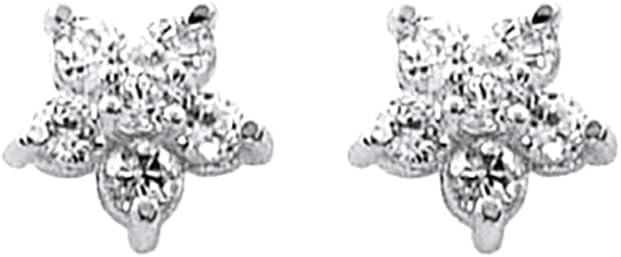 Bijoux en argent sterling 925 boucles d'oreilles étoiles de haute joaillerie