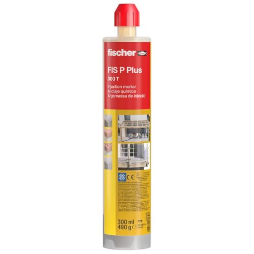fischer | FIS P PLUS 300 T taco quimico,resina poliester para fijar toldos, antena tv, escalera en hormigon, ladrillo hueco (300ml)