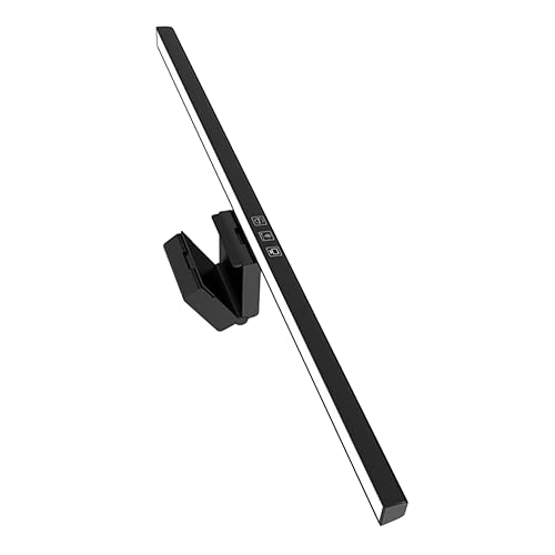 Angoily Light Rechargeable Adjustable Security Magnifying Glasses Lamps Bar White Lamp Batten Operated Battery Video Clamp Lamp Indoors Stand Sensor Ceiling Inspection Pro Holder Black