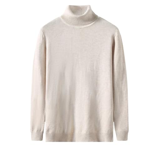 Men's Turtleneck Sweater Casual Knitting Pullover Solid Long Sleeve Slim Fit Ribbed Mock Neck4