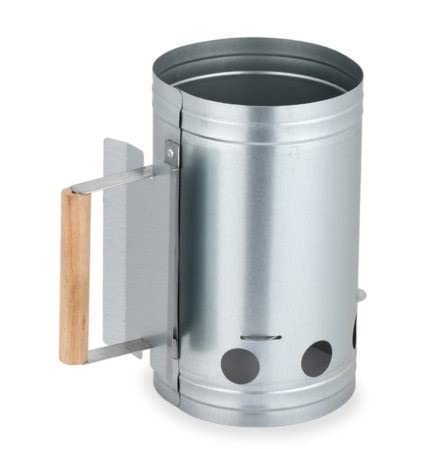 HERSIG - Encendedor Barbacoa | Encendedor de Carbon Metal - Color Plateado - Dimensiones 17 x 27 x 28 cm